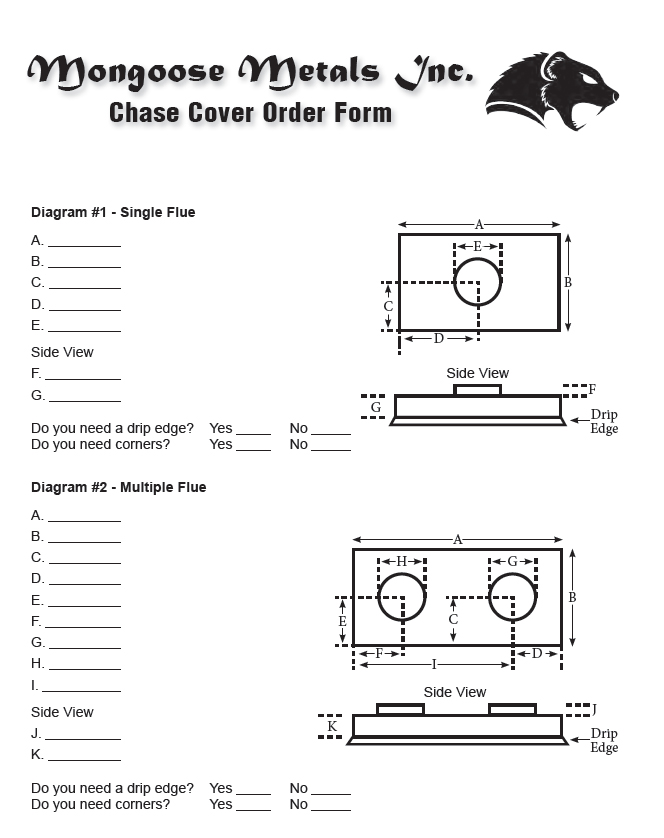 Chase Cover Order Form